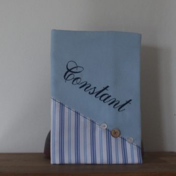 Housse de carnet de santé "rayée"