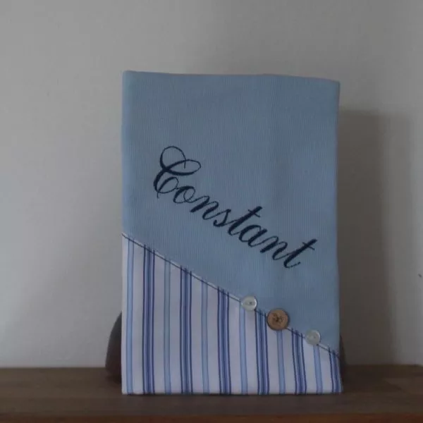 Housse de carnet de santé "rayée"