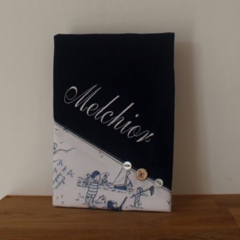 Housse de carnet de santé "A la pêche aux moules"