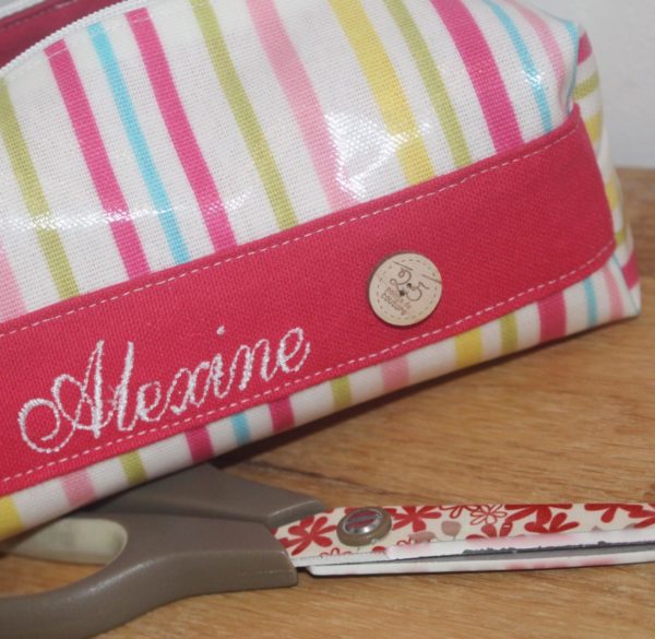 Trousse rayée enduite – Image 3