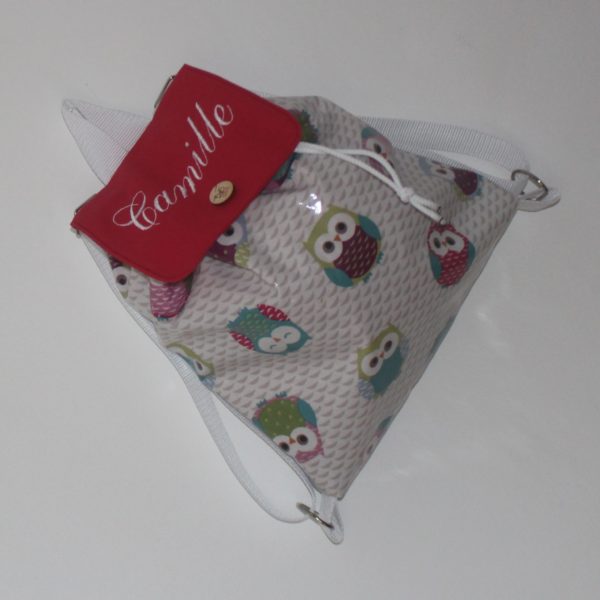 Sac à dos enduit "Coucou Hibou ! coucou Hibou !" – Image 4