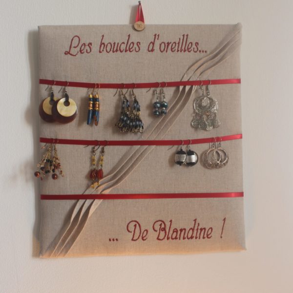 Tableau à boucles d'oreilles "Rivau"