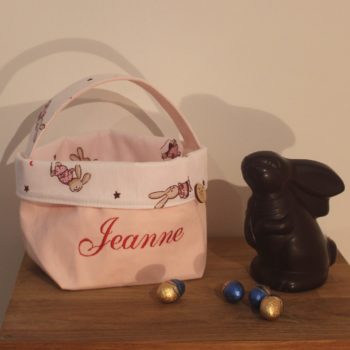 Panier de Pâques "Mon petit lapin est caché dans le jardin"
