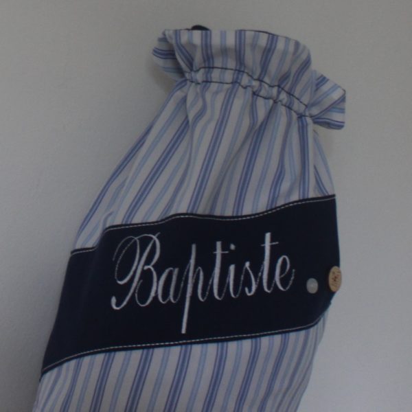 Sac à trésors rayé bleu ciel – Image 4