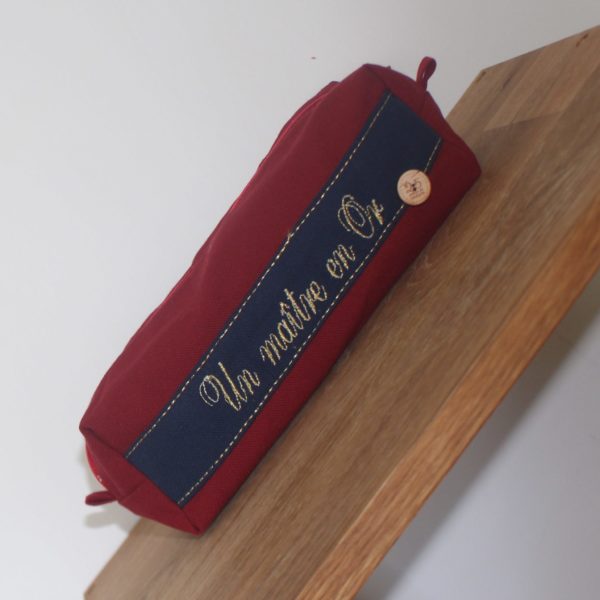 Trousse bordeaux et bleu marine – Image 3