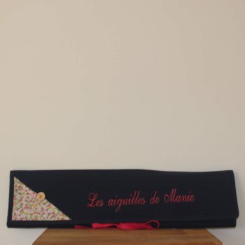 Trousse à aiguilles à tricoter "Rose"