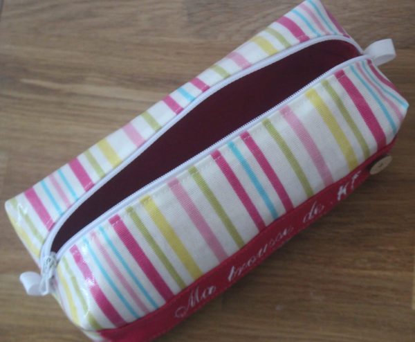 Trousse rayée enduite – Image 2