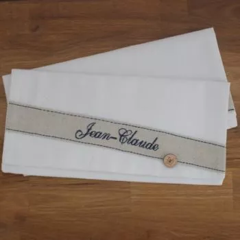 Pochette unie à serviette de table