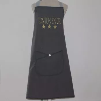 Tablier personnalisé gris "Chef cuisinier"
