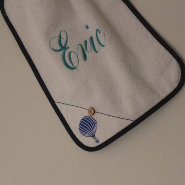 Grand bavoir élastiqué "Oh la belle bleue" – Image 2